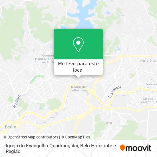 Igreja do Evangelho Quadrangular mapa
