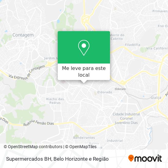 Supermercados BH mapa