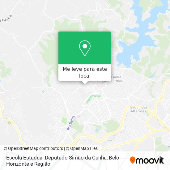 Escola Estadual Deputado Simão da Cunha mapa