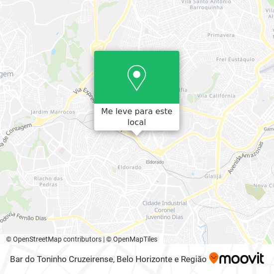 Bar do Toninho Cruzeirense mapa