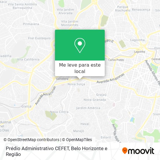 Prédio Administrativo CEFET mapa