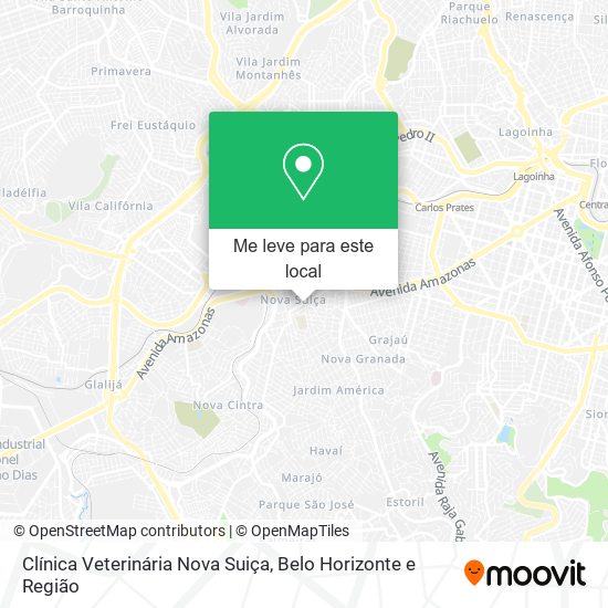 Clínica Veterinária Nova Suiça mapa
