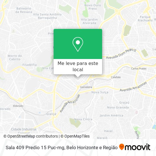 Sala 409 Predio 15 Puc-mg mapa