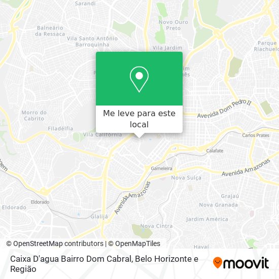 Caixa D'agua Bairro Dom Cabral mapa