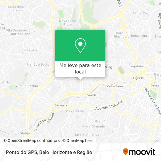 Ponto do GPS mapa