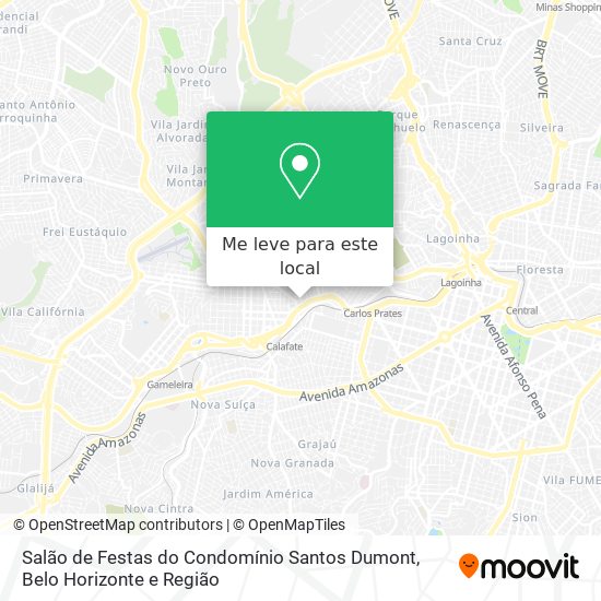 Salão de Festas do Condomínio Santos Dumont mapa