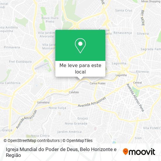 Igreja Mundial do Poder de Deus mapa