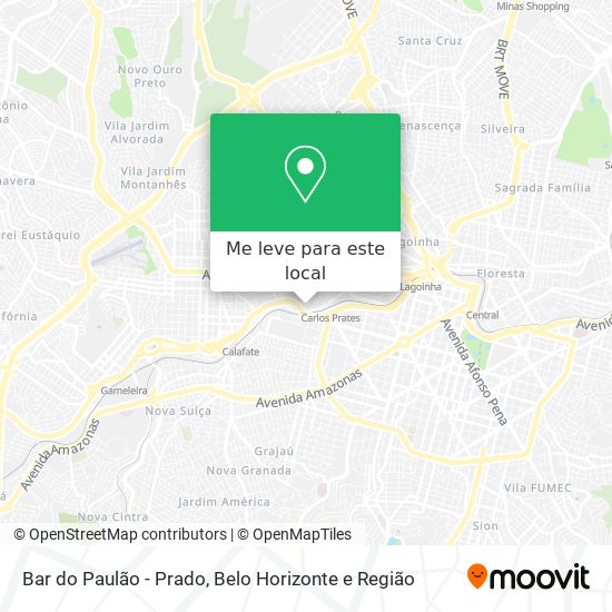 Bar do Paulão - Prado mapa