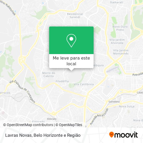 Lavras Novas mapa
