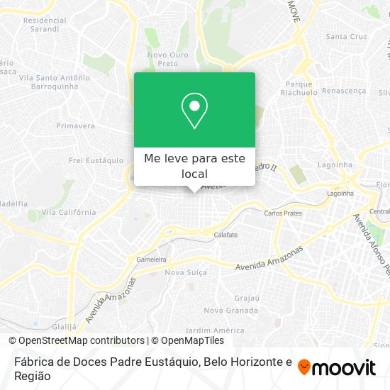 Fábrica de Doces Padre Eustáquio mapa