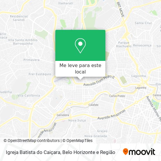 Igreja Batista do Caiçara mapa