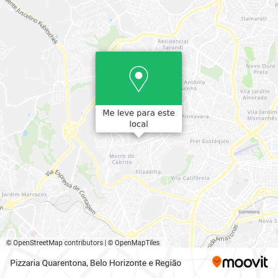 Pizzaria Quarentona mapa