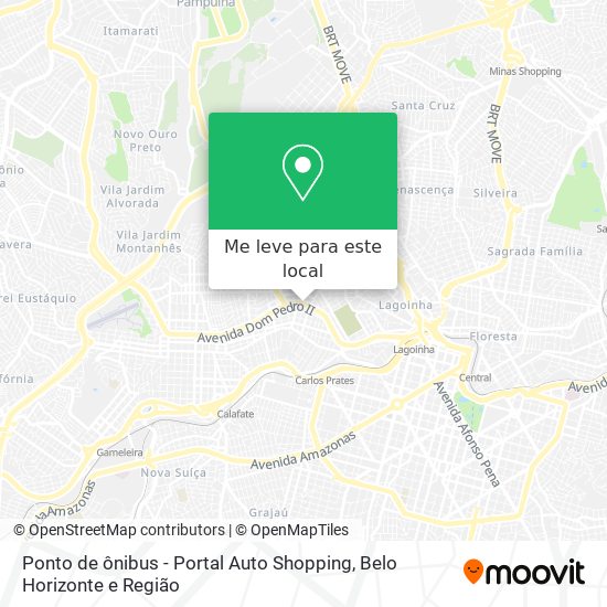 Ponto de ônibus - Portal Auto Shopping mapa