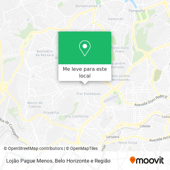 Lojão Pague Menos mapa