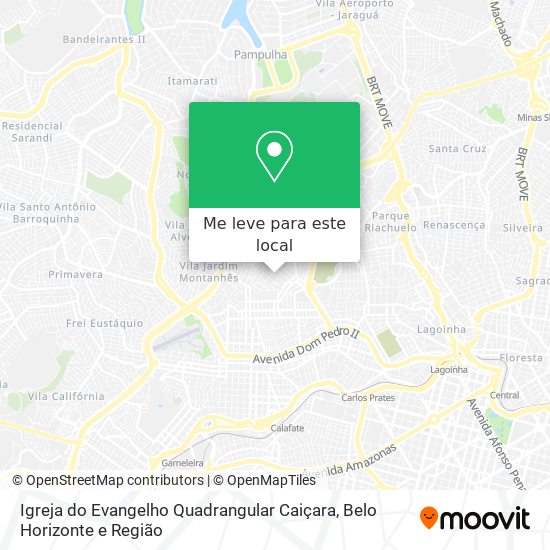 Igreja do Evangelho Quadrangular Caiçara mapa