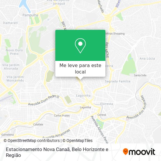 Estacionamento Nova Canaã mapa