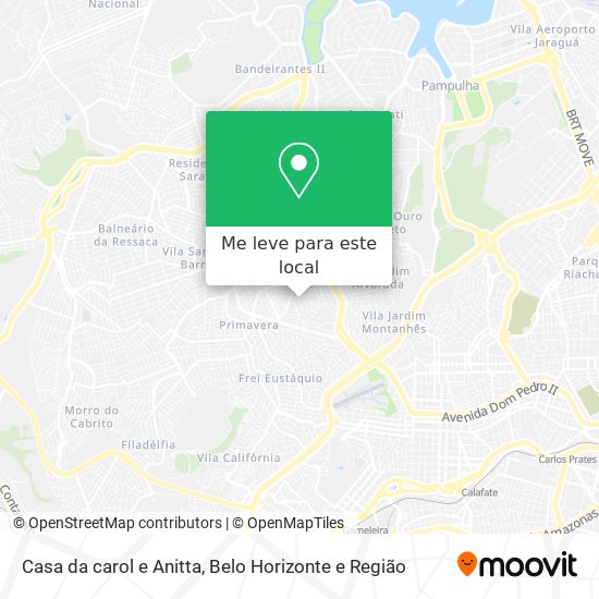 Casa da carol e Anitta mapa