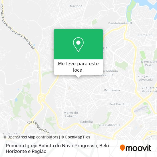 Primeira Igreja Batista do Novo Progresso mapa