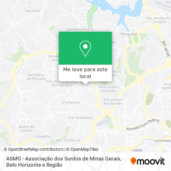 ASMG - Associação dos Surdos de Minas Gerais mapa