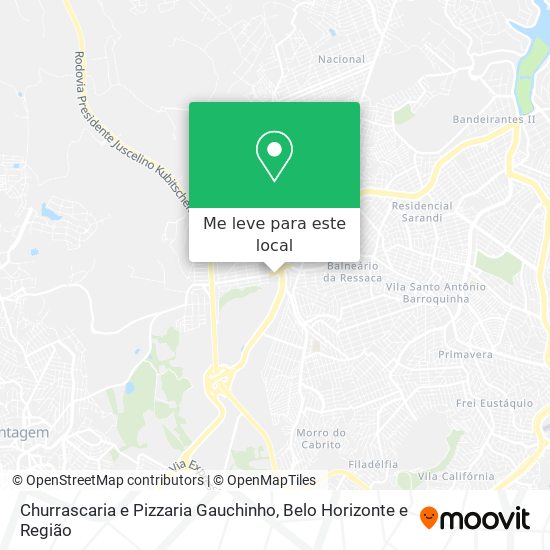 Churrascaria e Pizzaria Gauchinho mapa