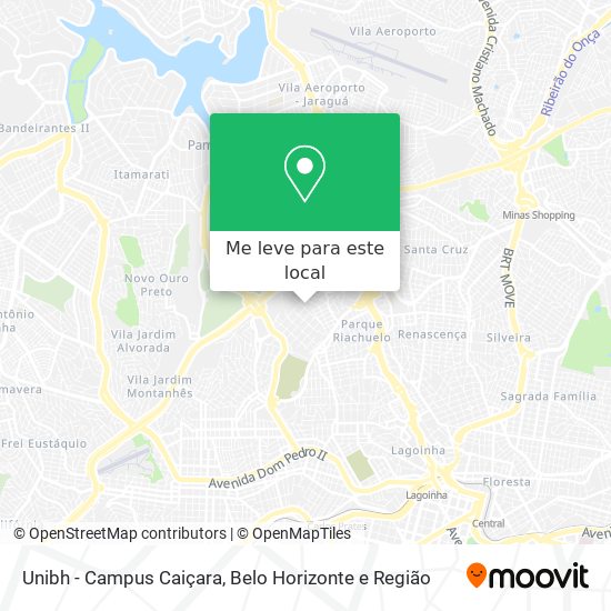Unibh - Campus Caiçara mapa