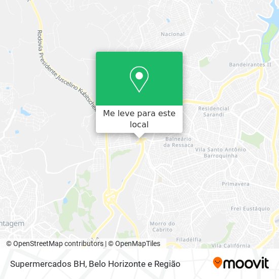 Supermercados BH mapa