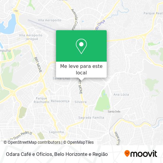 Odara Café e Ofícios mapa