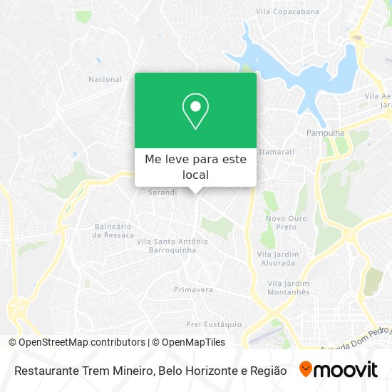 Restaurante Trem Mineiro mapa