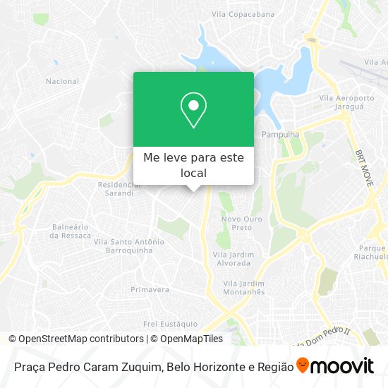 Praça Pedro Caram Zuquim mapa