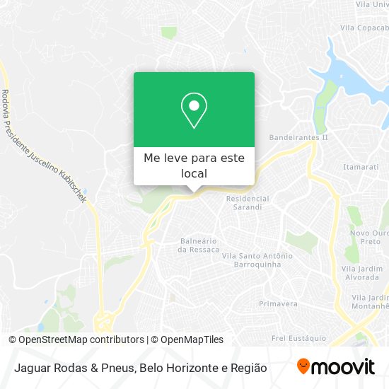 Jaguar Rodas & Pneus mapa