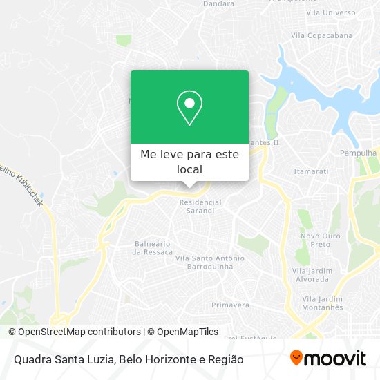 Quadra Santa Luzia mapa