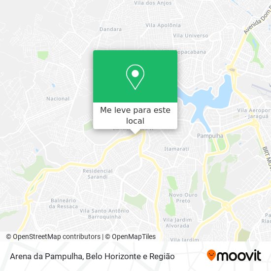 Arena da Pampulha mapa