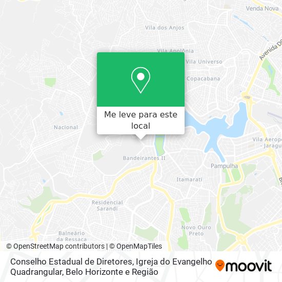 Conselho Estadual de Diretores, Igreja do Evangelho Quadrangular mapa