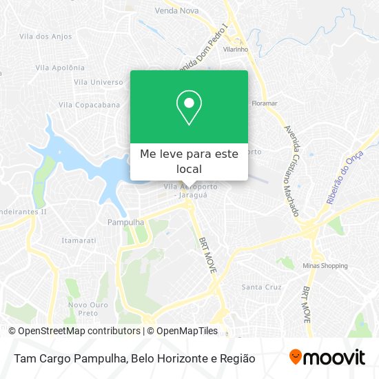 Tam Cargo Pampulha mapa