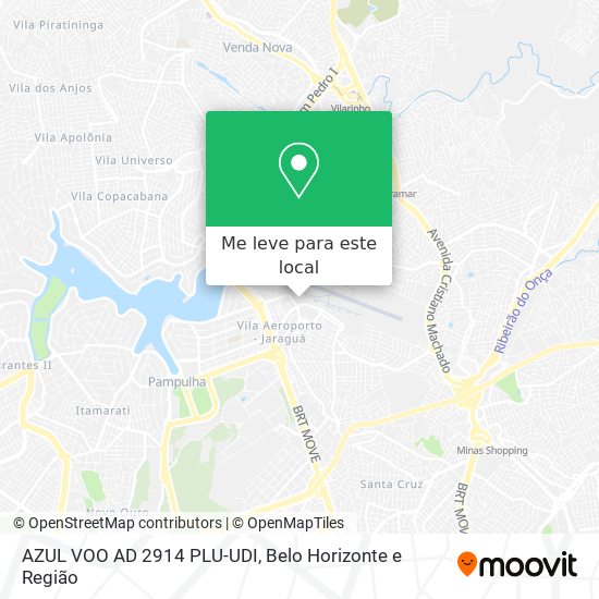 AZUL VOO AD 2914 PLU-UDI mapa
