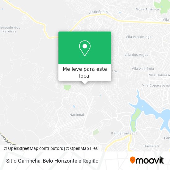 Sítio Garrincha mapa