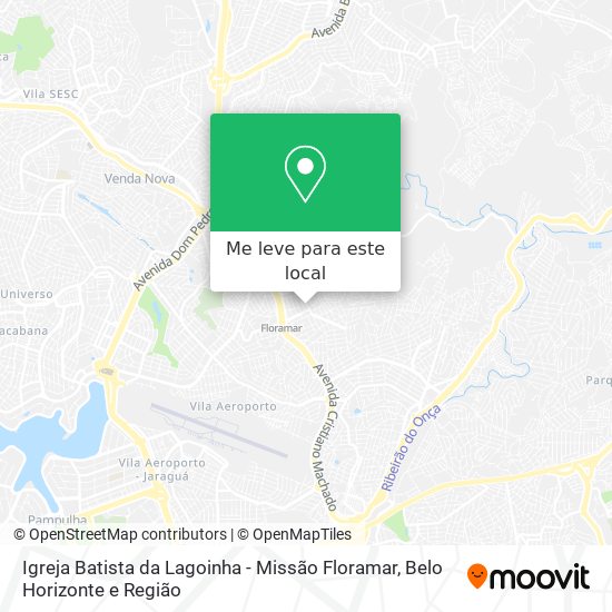 Igreja Batista da Lagoinha - Missão Floramar mapa