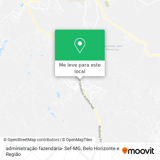 administração fazendária- Sef-MG mapa