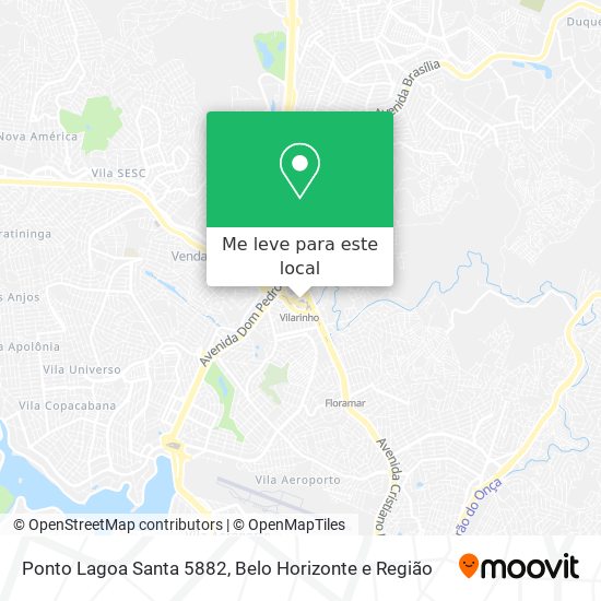 Ponto Lagoa Santa 5882 mapa