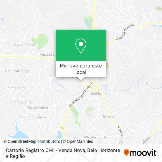 Cartorio Registro Civil - Venda Nova mapa
