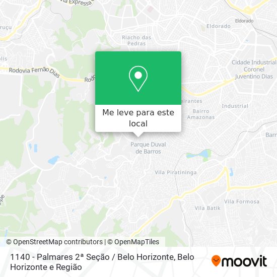1140 - Palmares 2ª Seção / Belo Horizonte mapa
