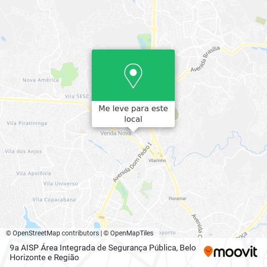 9a AISP Área Integrada de Segurança Pública mapa