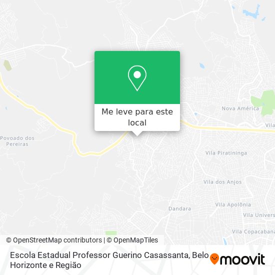Escola Estadual Professor Guerino Casassanta mapa