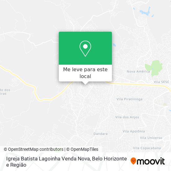 Igreja Batista Lagoinha Venda Nova mapa