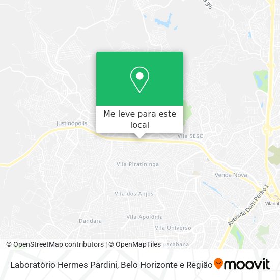 Laboratório Hermes Pardini mapa