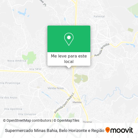 Supermercado Minas Bahia mapa