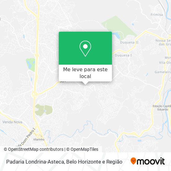 Padaria Londrina-Asteca mapa