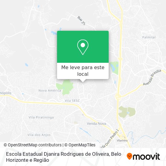 Escola Estadual Djanira Rodrigues de Oliveira mapa