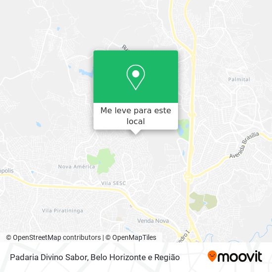 Padaria Divino Sabor mapa