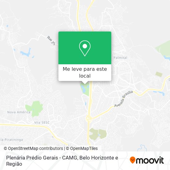 Plenária Prédio Gerais - CAMG mapa